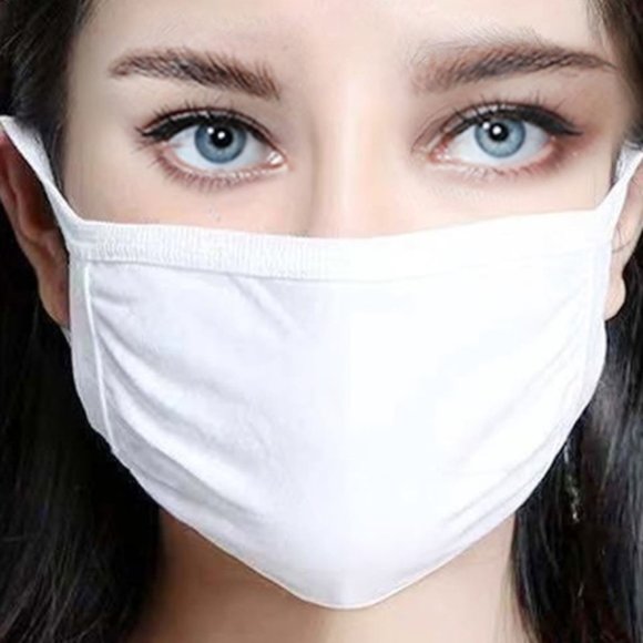 Face Mask Solid Dustproof white & Black new - Picture 4 of 8